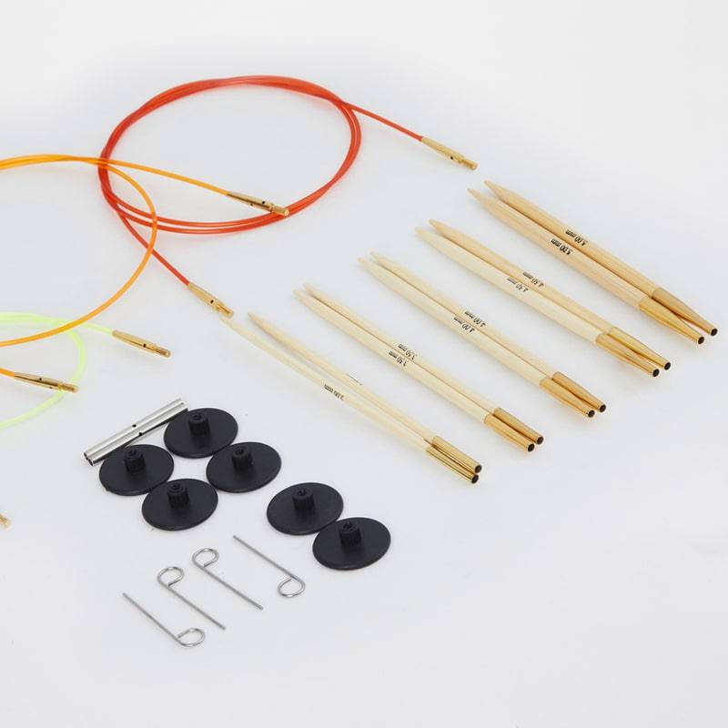 KnitPro Bamboo Starter Interchangeable Circular Needle Set (22541) - Leo Hobby