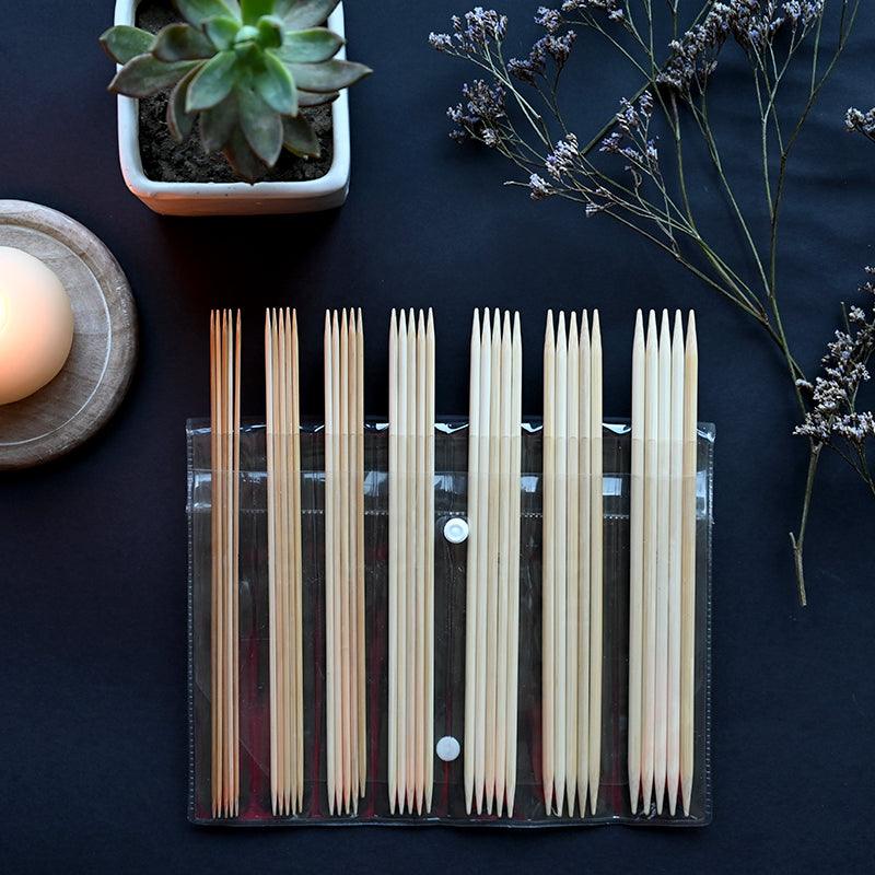 KnitPro Bamboo Double Pointed Needles Set 15cm (6'') (22544) - Leo Hobby