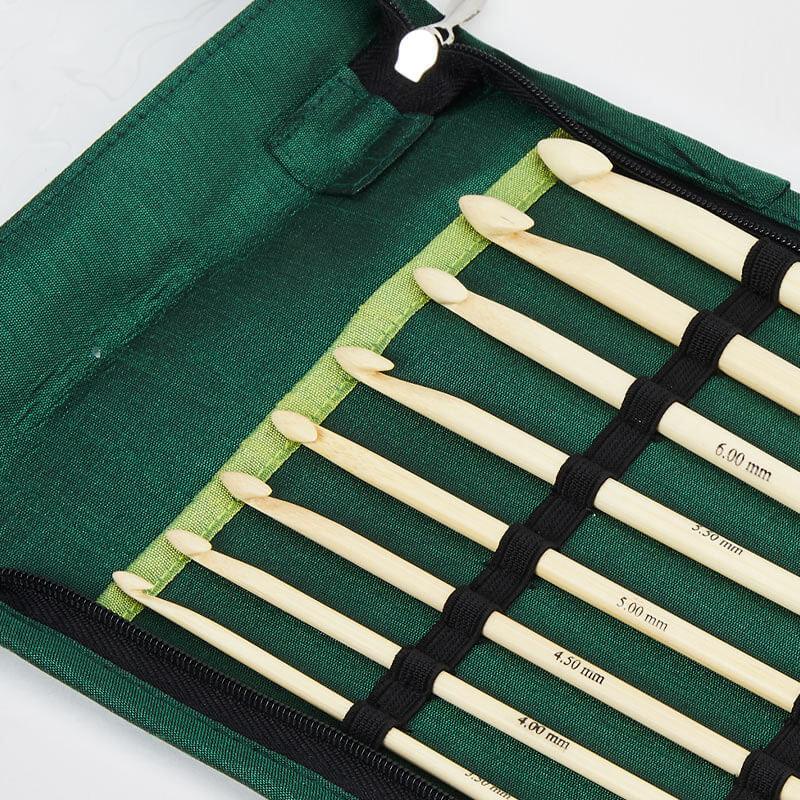 KnitPro Bamboo Single Ended Crochet Set (22549) - Leo Hobby