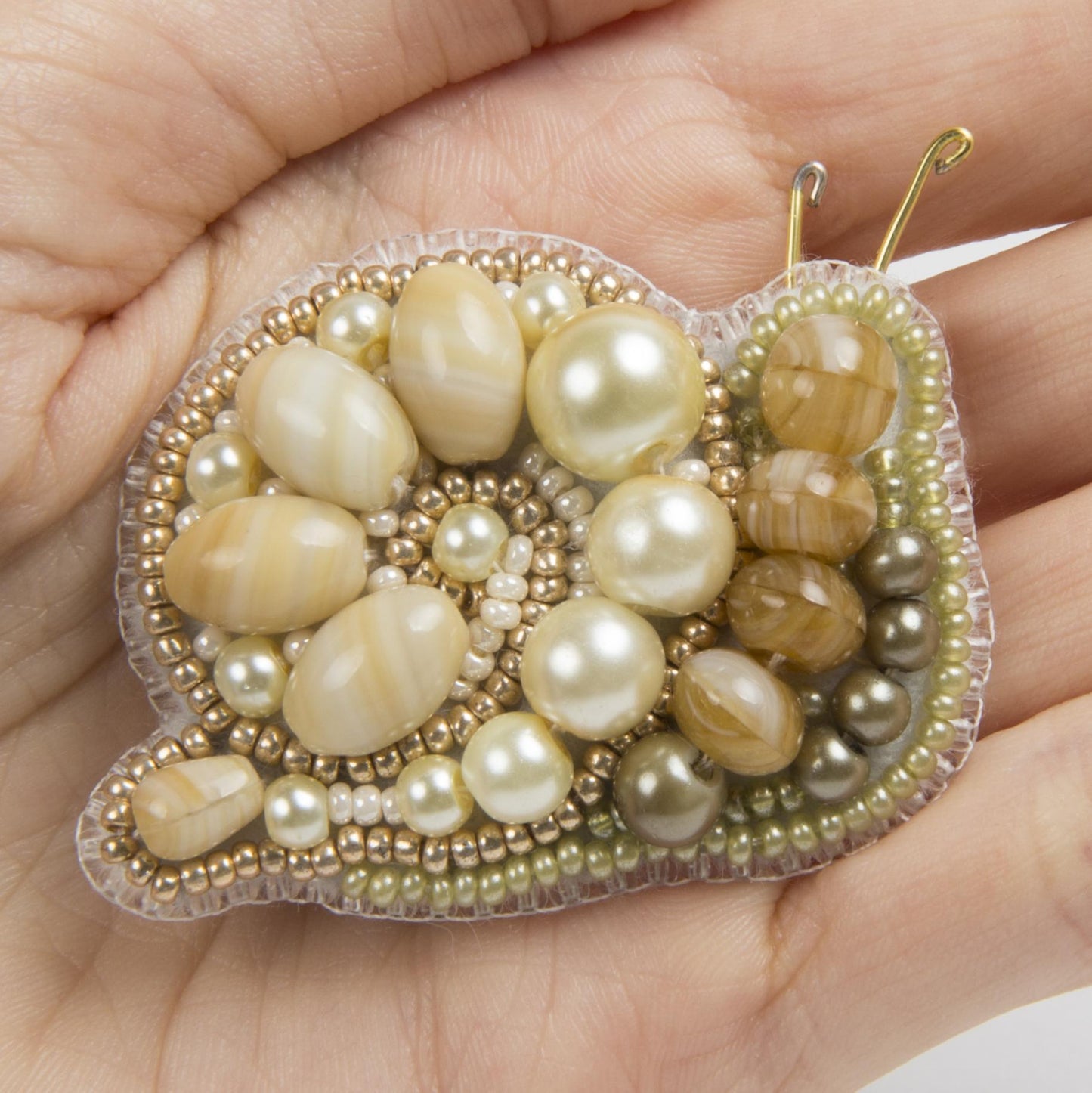 BP-249 Beadwork kit for creating broоch Crystal Art "Snail" - Leo Hobby