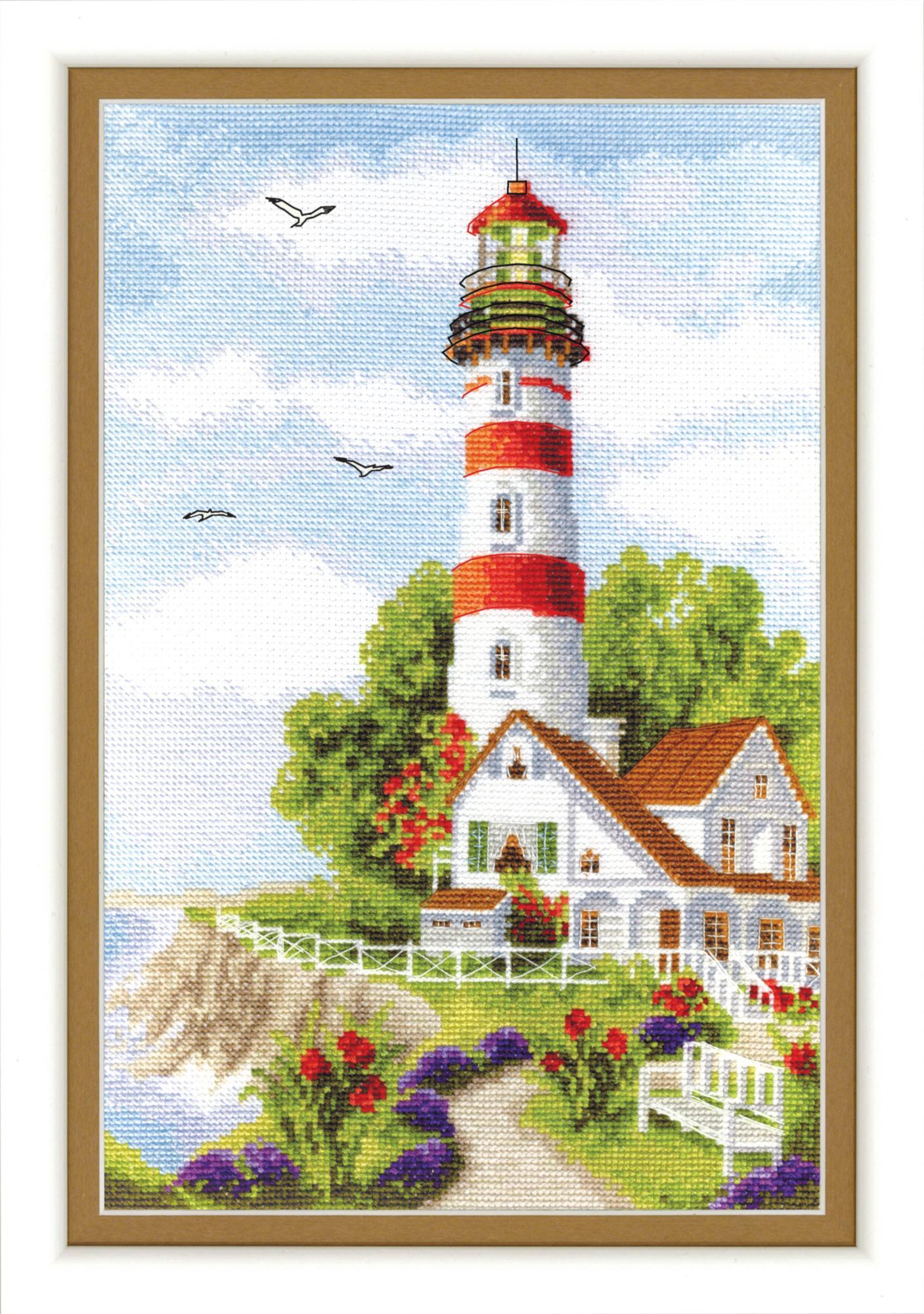 AT THE NATIVE COAST, Counted Cross Stitch Kit, 16 count Aida, size 17,5 x 26,5 cm, Charivna mit | Momentos Magicos (M-264)