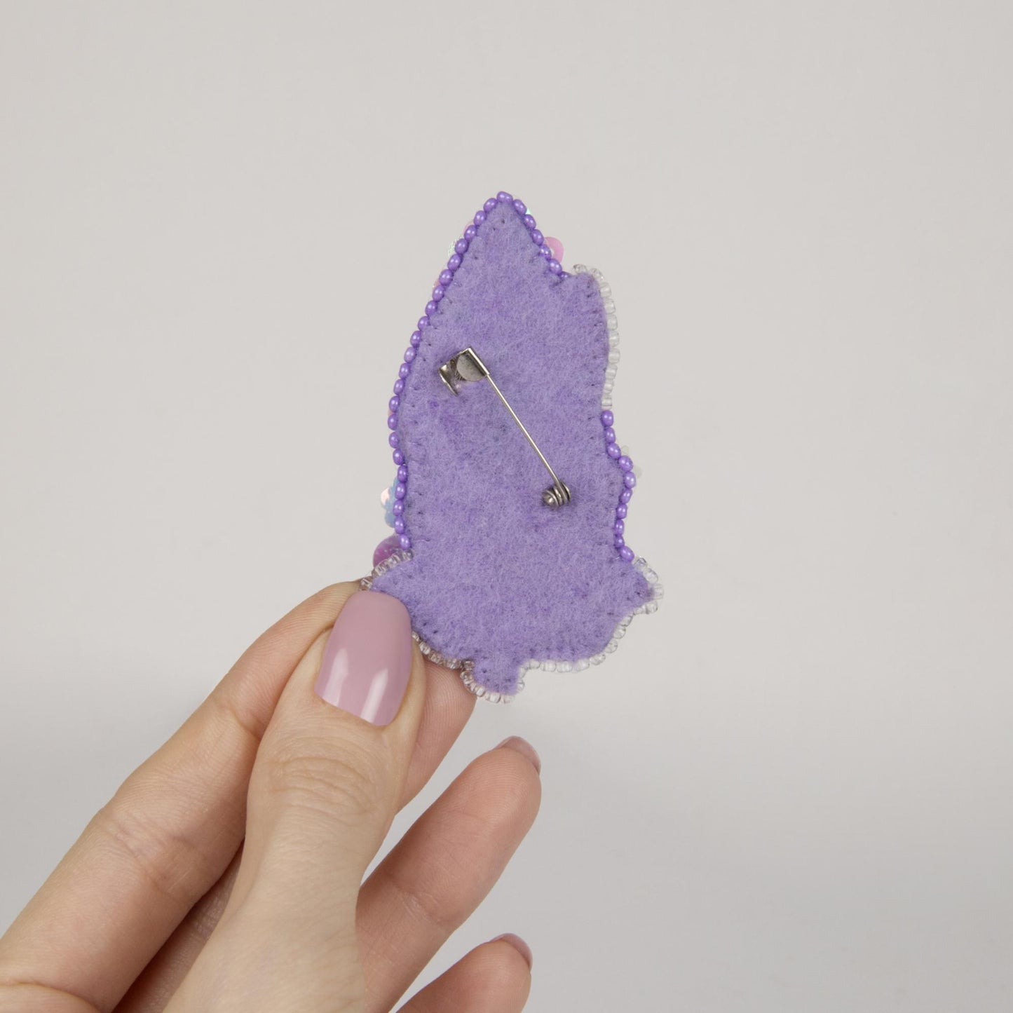 BP-276 Beadwork Embroidery kit for creating broоch Crystal Art "Lilac" Momentos Magicos - Leo Hobby