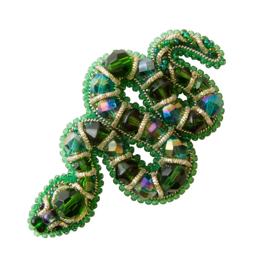 BP-298 Beadwork kit for creating broоch Crystal Art "Snake"