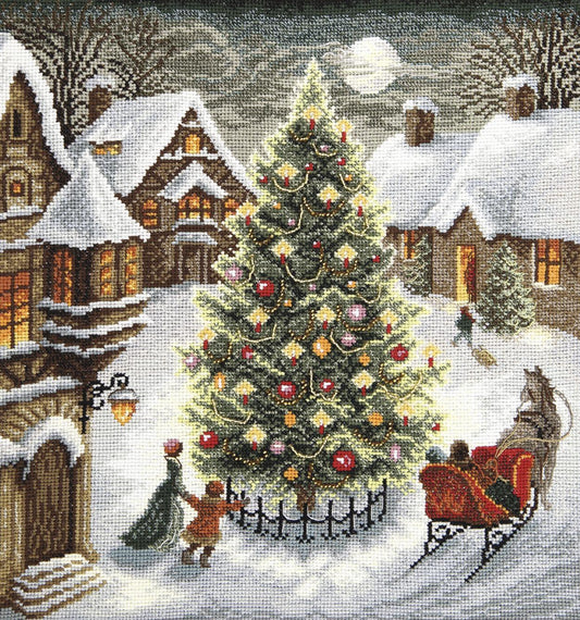 CHRISTMAS TREE OF WISHES, Counted Cross-Stitch Kit, 16 count Aida, size 24 x 27,5 cm, Charivna mit | Momentos Magicos (M-401)