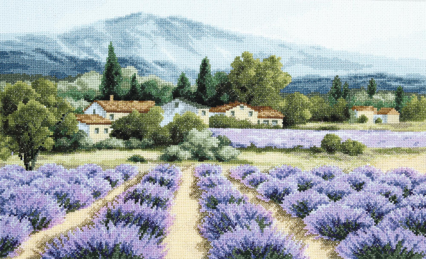 MOUNTAIN LAVENDER, Counted Cross Stitch Kit, 14 count Aida, size 42,5 x 26 cm, Charivna mit | Momentos Magicos (M-416) - Leo Hobby