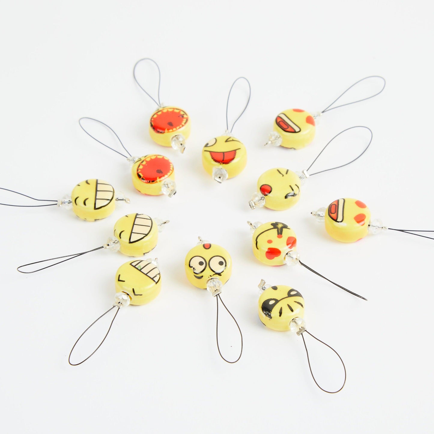 KnitPro NEW ZOONI Stitch Markers in Playful Beads "Smileys" (11251)