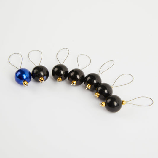 KnitPro NEW ZOONI Stitch Markers in Coloured Beads "Midnight Beauty" (10932) - Leo Hobby