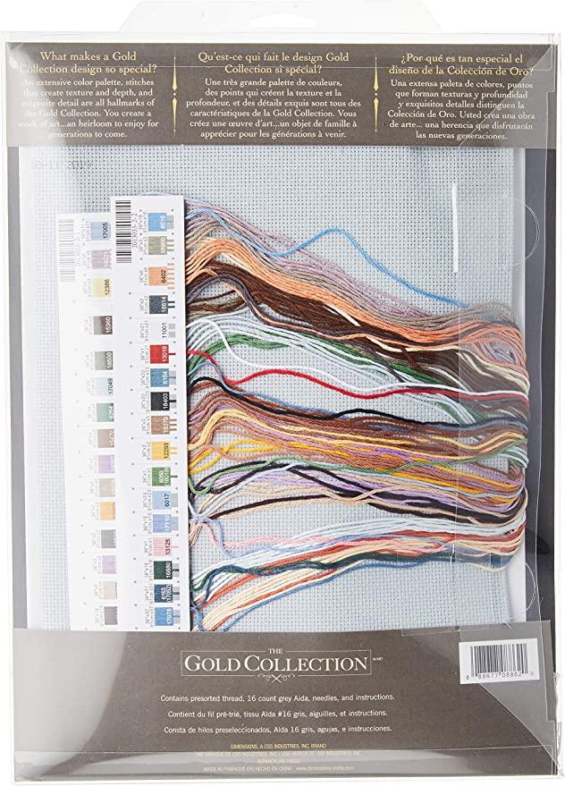 WINTER'S HUSH, Counted Cross Stitch Kit, 16 count grey Aida, DIMENSIONS (70-08862) - Leo Hobby