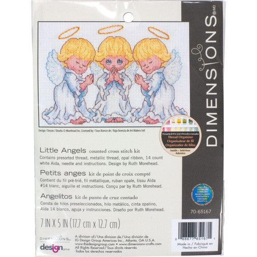 LITTLE ANGELS, Counted Cross Stitch Kit, 14 count white Aida, DIMENSIONS (70-65167)