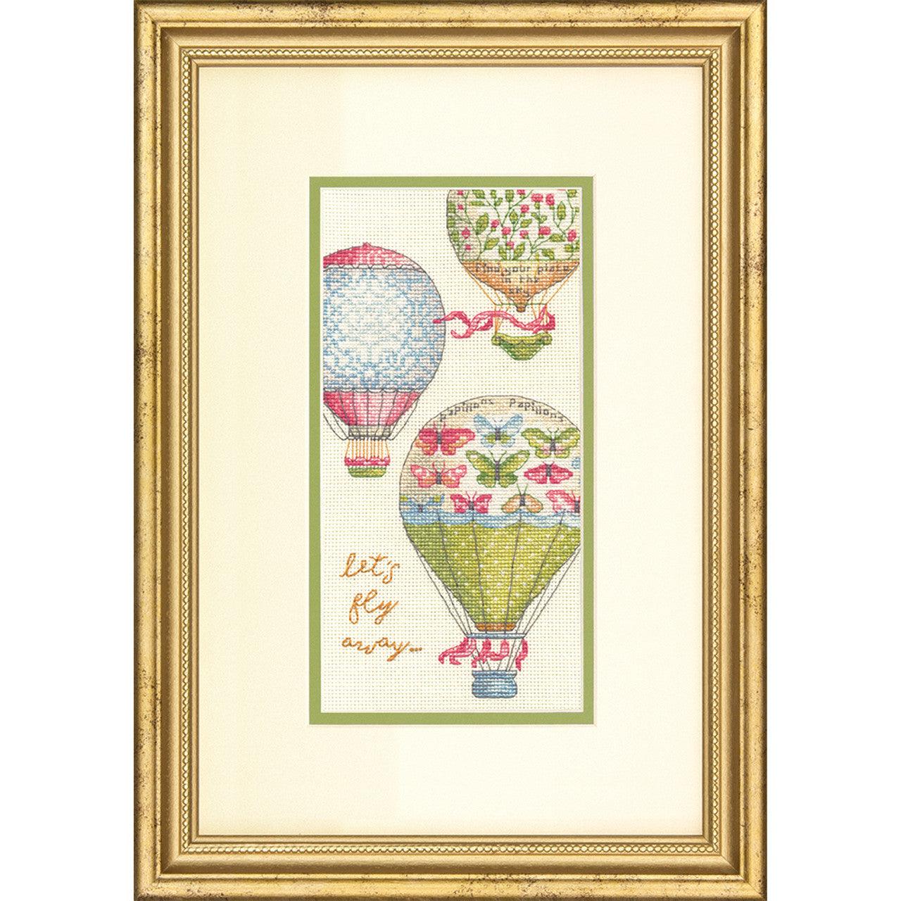 LET'S FLY AWAY, Counted Cross Stitch Kit, 18 count ivory Aida, DIMENSIONS (70-65181) - Leo Hobby