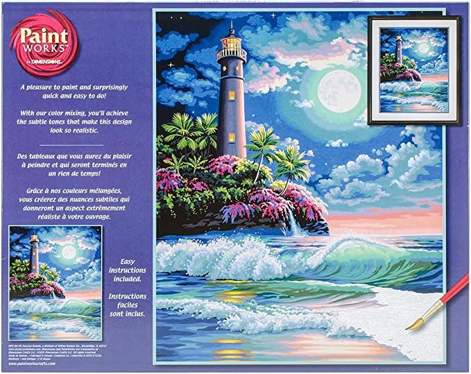 LIGHTHOUSE IN MOONLIGH, Paint by Number Kit, DIMENSIONS PAINTWORKS (73-91424)