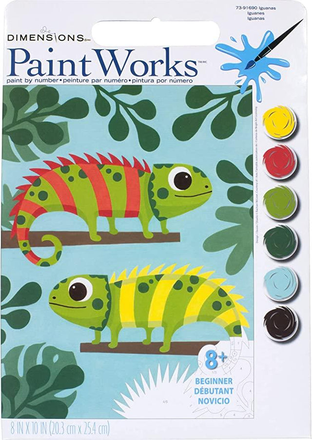 DIMENSIONS PAINTWORKS Iguanas paint kit.