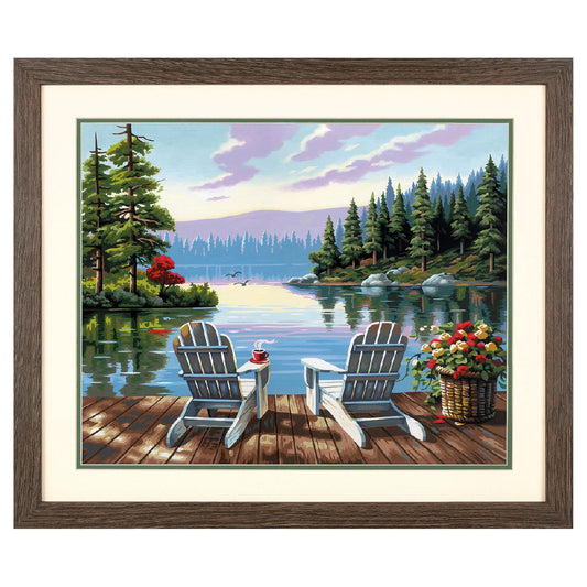 LAKESIDE MORNING, Paint by Number Kit, DIMENSIONS PAINTWORKS (73-91729)