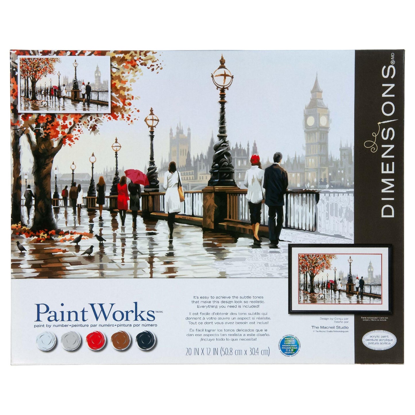 THAMES VIEW,  Paint by Number Kit, DIMENSIONS PAINTWORKS (73-91732)