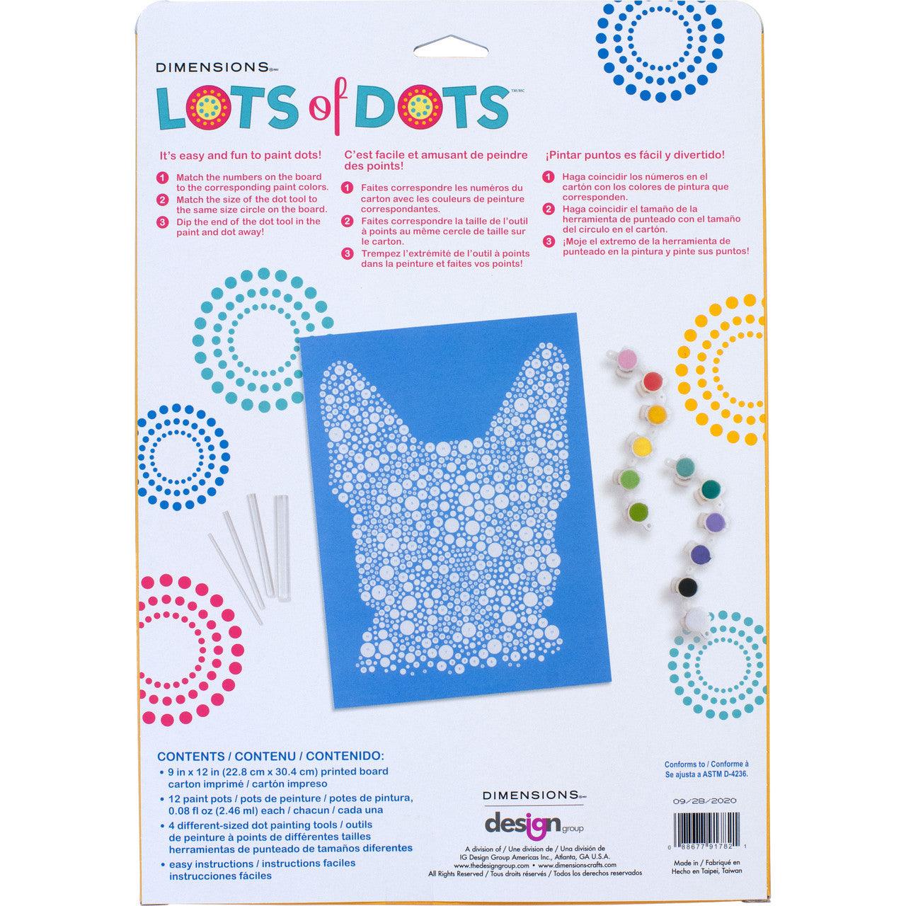 COLORFUL DOG DOTS 9x12, Paint by Number Kit, DIMENSIONS PAINTWORKS (73-91782)