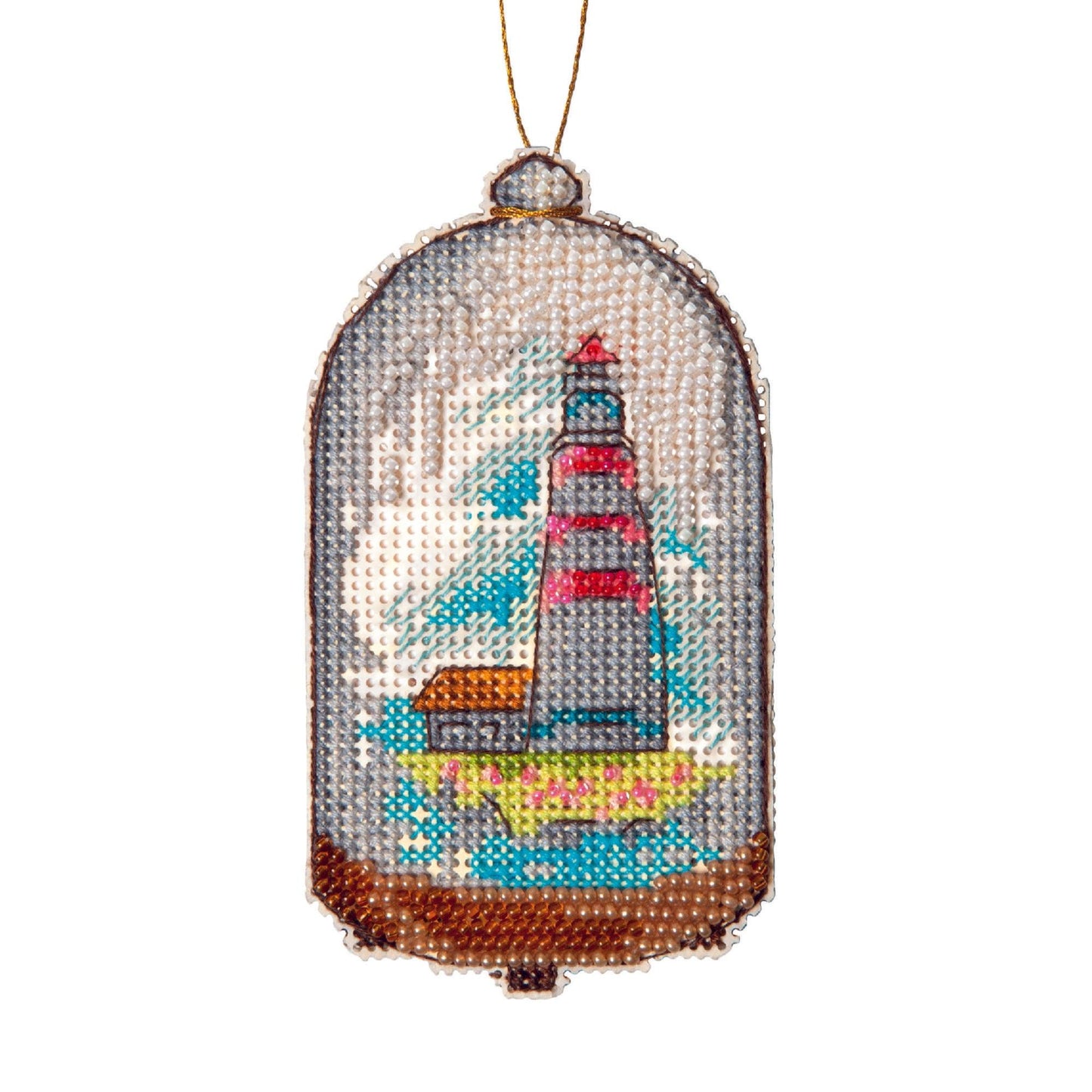 LIGHTHOUSE "In search of treasures series", Counted Cross Stitch Kit, 14 count plastic canvas, size 6,5 x 11 cm, CRYSTAL ART (T-87) - Leo Hobby