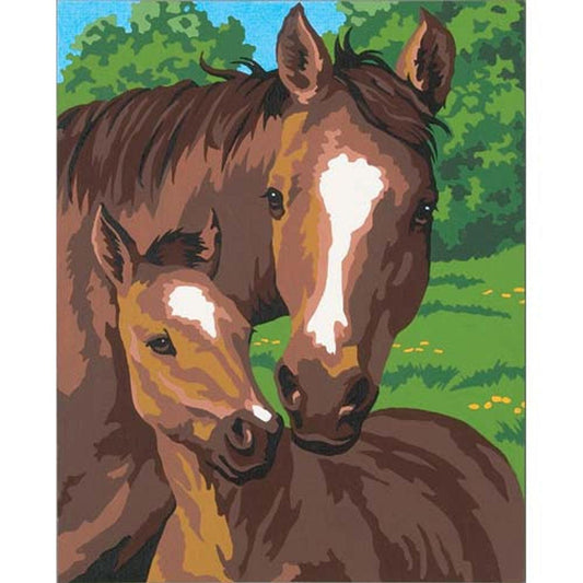 PONY AND MOTHER, Paint by Number Kit, DIMENSIONS PAINTWORKS (91119) - Leo Hobby
