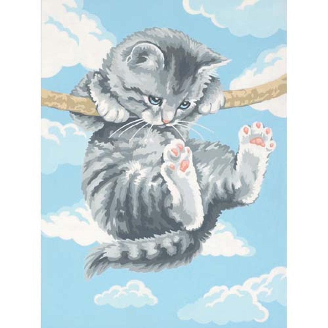 Hang On Kitty, kit de pintura por número, DIMENSIONS PAINTWORKS (91226)