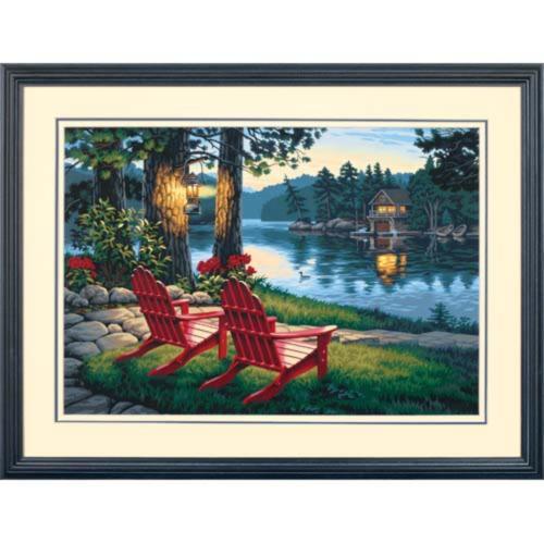 ADIRONDACK EVENING, Paint by Number Kit, WYMIARY PAINTWORKS (91357)