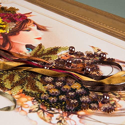 Beadwork kit B-643 "Autumn", Bead Embroidery, Needlepoint, Handcraft kit, DIY Beaded Painting 3D, Tapestry Beaded Cross Stitch kit, Beadwork - Leo Hobby