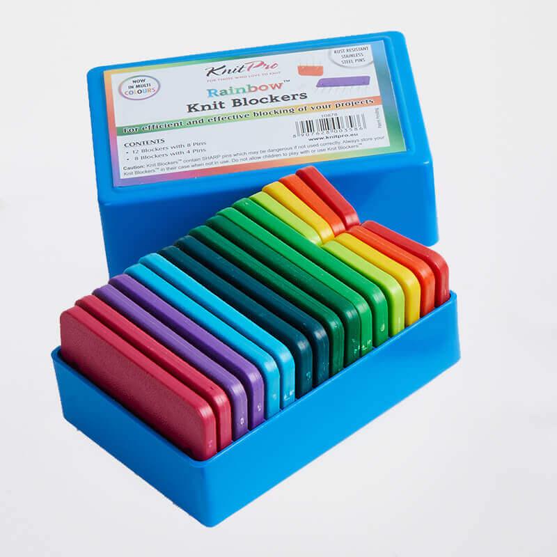 KnitPro Blocking Tools, Rainbow Knit Blockers (Pack of 20) (10878) - Leo Hobby