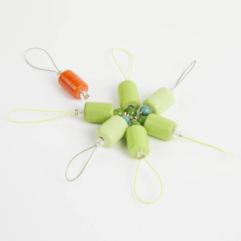 KnitPro NEW ZOONI Stitch Markers in Coloured Beads "Holly" (10936) - Leo Hobby
