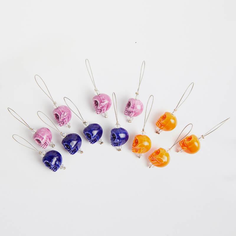 KnitPro NEW ZOONI Stitch Markers in Playful Beads "Skull Candy" (11253) - Leo Hobby