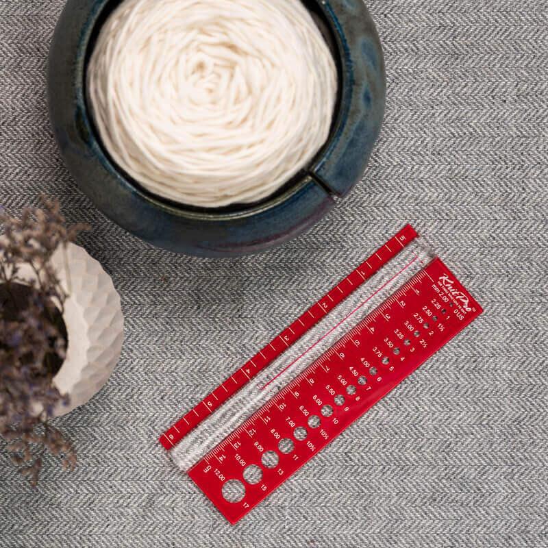 KnitPro Gauges-And-Needle-Size-Tags, Needle View Sizer Rectangle (10701) - Leo Hobby