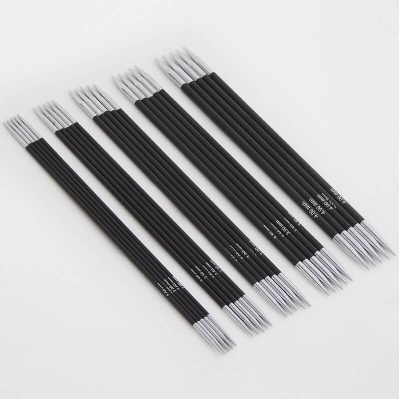 KnitPro Karbonz Double Pointed Needles Set 15 cm / 6'' (41614) - Leo Hobby