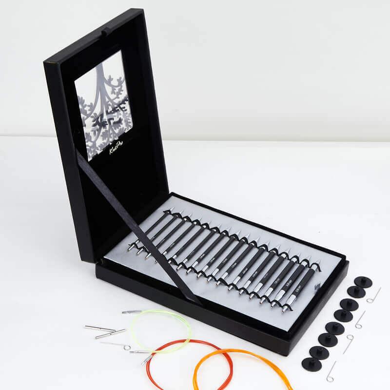 KnitPro Karbonz Interchangeable Needles Set, Gift Box of Joy Set (41620) - Leo Hobby