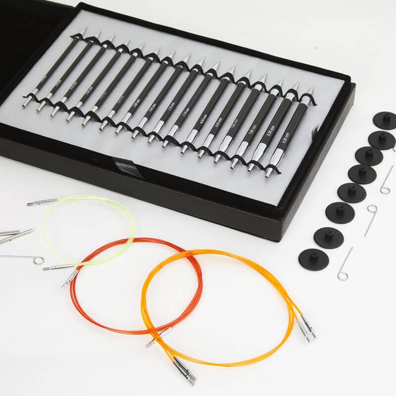 KnitPro Karbonz Interchangeable Needles Set, Gift Box of Joy Set (41620) - Leo Hobby