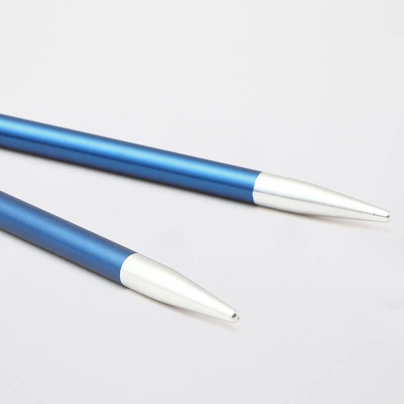 KnitPro Aluminium Zing Special Interchangeable Circular Needles | Short Needles 9.5 cm | 3.75' long - Leo Hobby